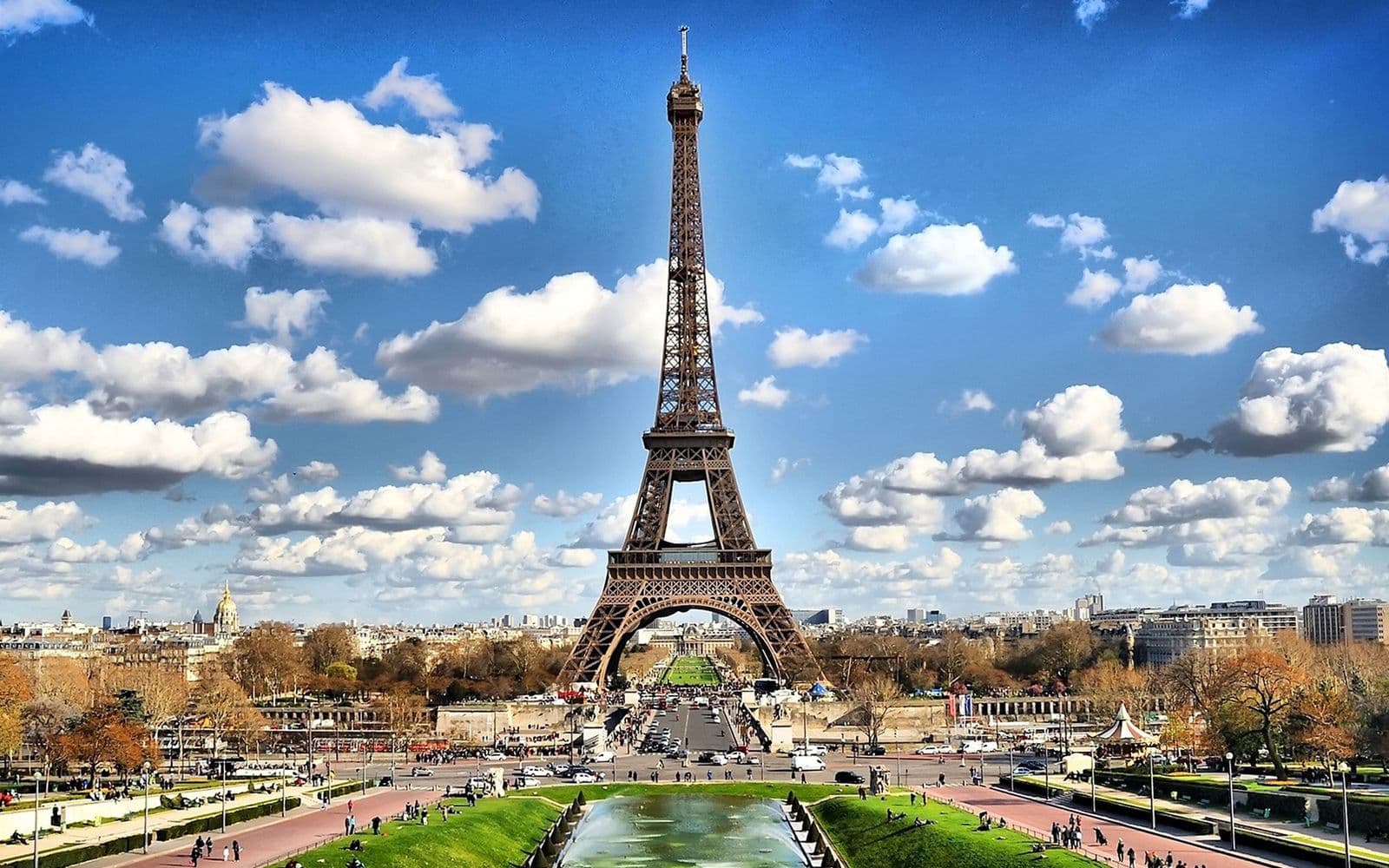 Eiffel Tower above the Seine at golden hour, Paris